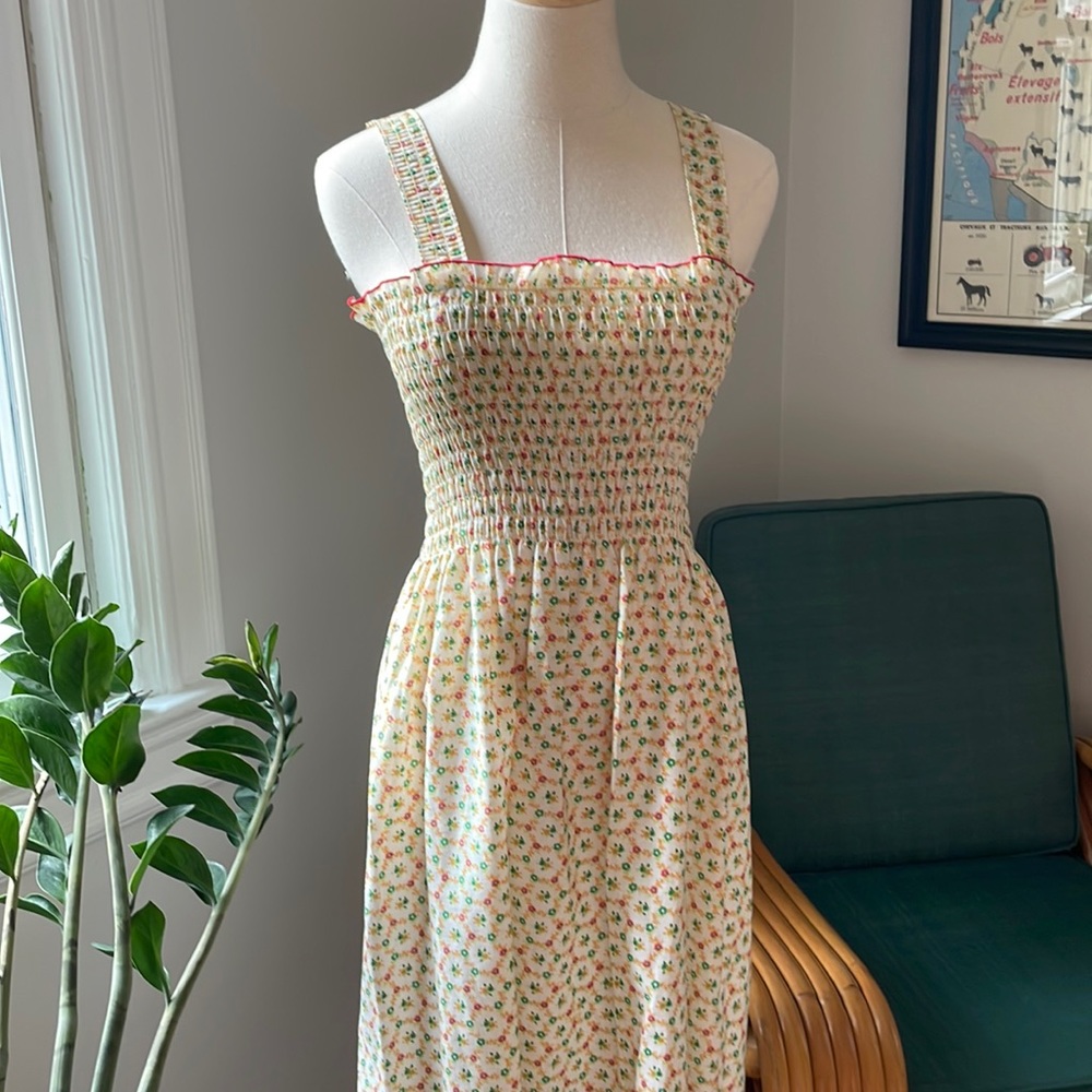 Vintage smocked bodice sundress